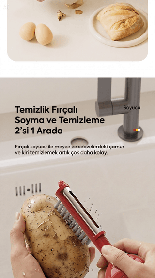Buharlı Tarak: Nano-Mist Nemlendirme + 650nm Kırmızı Işık Terapisi + Saç Derisi Masajı - 3