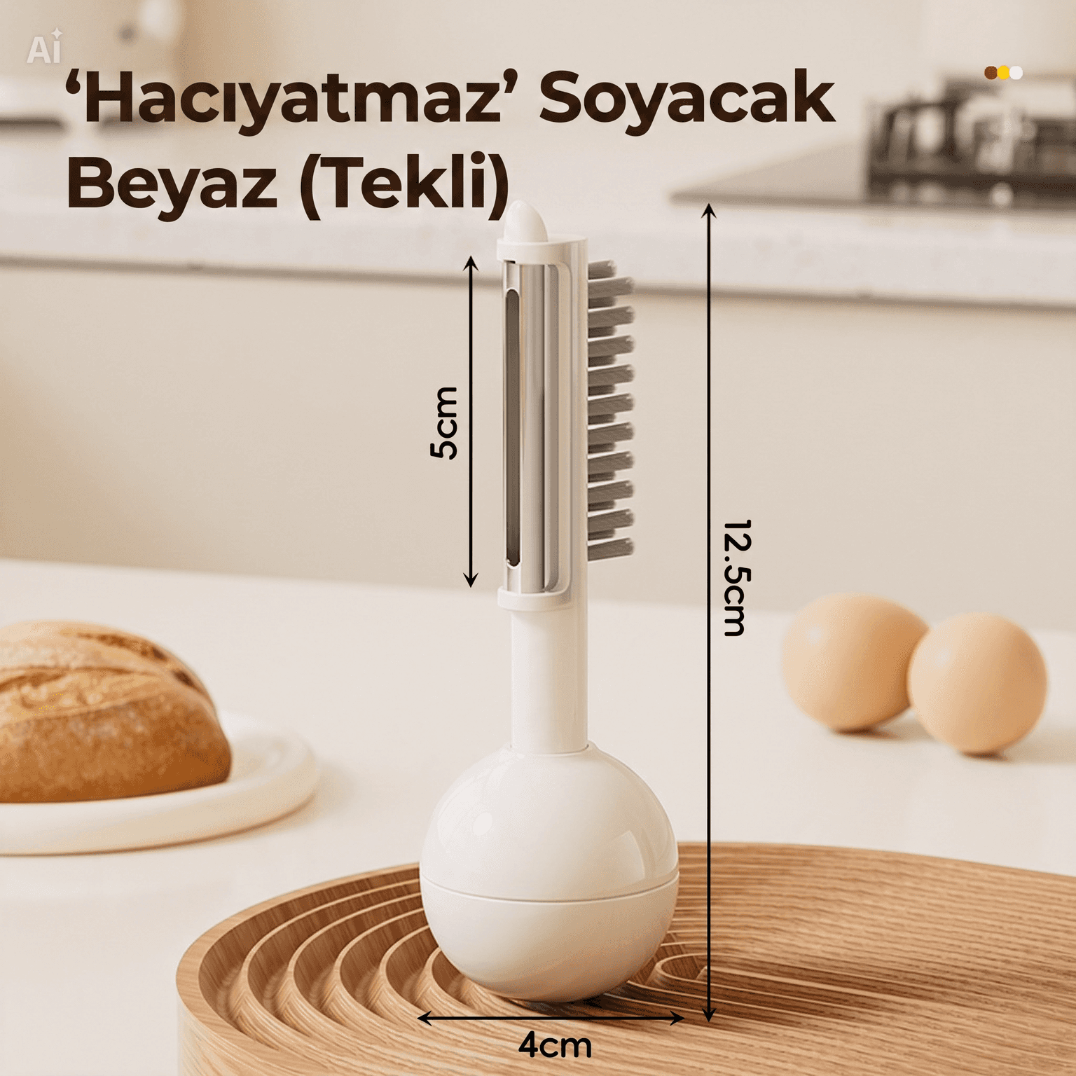 Diksoyacak: Hacıyatmaz Dikey Mutfak Soyacağı + Entegre Sebze Temizleme Fırçası + Filiz Oyucu